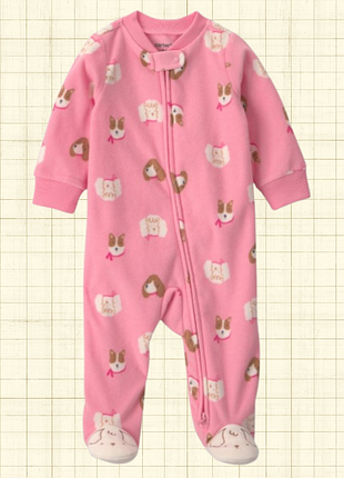 Флисовый слип carters 3мес, 6мес, 9мес