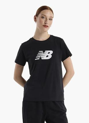 Футболка жіноча new balance sport jersey logo black wt43582bk