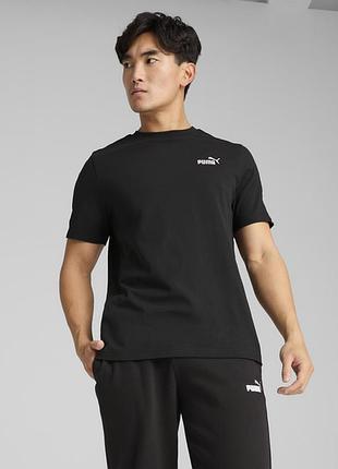 Футболка чоловіча ess tape tee 68467401 puma чорний 3xl