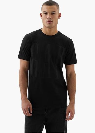 Футболка чоловіча gap everyday soft logo t-shirt black 855761021 m