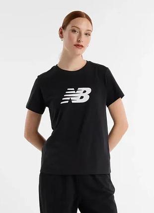 Футболка жіноча new balance sport jersey logo black wt43582bk