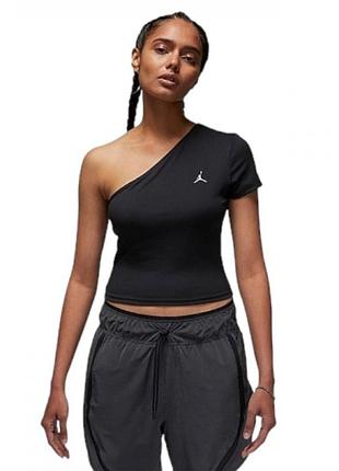 Футболка жіноча air jordan sport womens asymmetrical short-sleeve top black dv1267-010