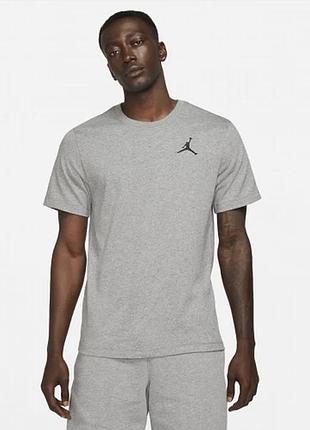 Футболка чоловіча air jordan m j jumpman emb ss crew grey dc7485-091 s