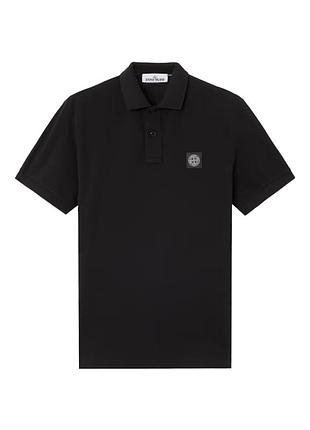 Футболка поло чоловіча stone island slim fit with compass patch k1s1522002sc-s0017-v0029