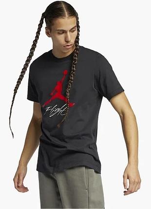 Футболка чоловіча air jordan t-shirt jumpman flight black ao0664-010