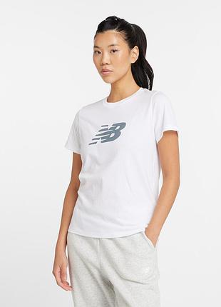 Футболка жіноча new balance sport jersey logo white wt43582wt