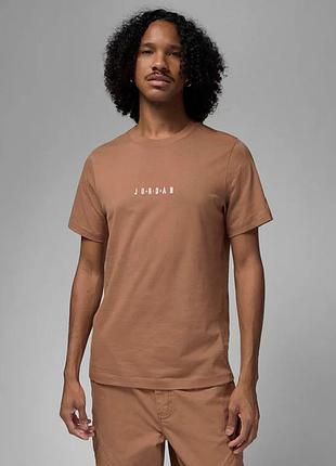 Футболка чоловіча air jordan air t-shirt brown dm3182-223