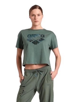 Футболка жіноча arena crop tee printed 007391-660