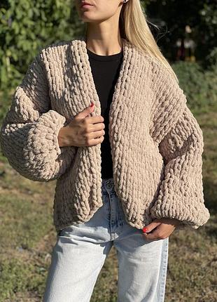 Кардиган ручної роботи з alize puffy⭐️