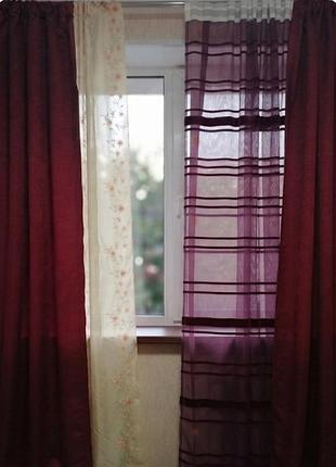 Продам  комплект  - 2 штори та 2 тюлі