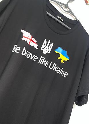 Футболка чоловiча з флагом україни і грузії m