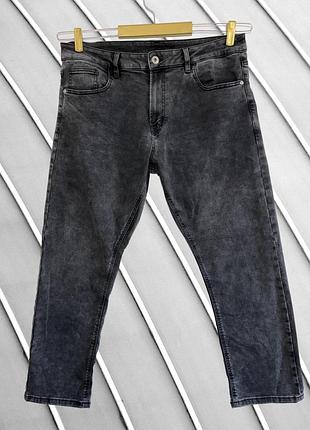 Мужские серые джинсы next w38 s short xxl 3xl 54 56 оригинал некст классические прямые джинсы графитовые батал 56