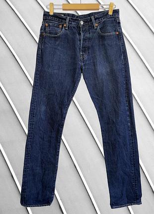 Мужские темно-синие джинсы levi's 501 w30 l34 s m 44 46 оригинал левис классические прямые джинсы на пуговицах 46