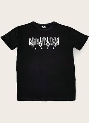 Патріотична футболка "воля" чорна m