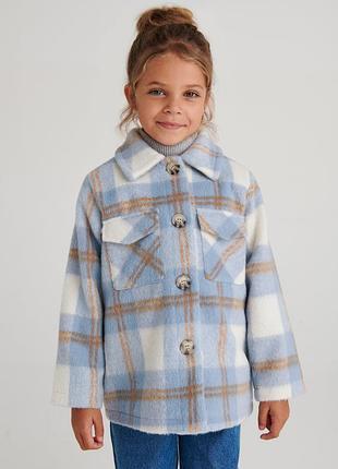 Теплая клетчатая рубашка, куртка-рубашка на 8-9 лет бренда new look
