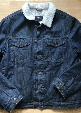 Джинсовці шерпа на хутрі овчині піджак