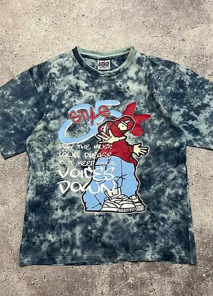 Футболка хип-хоп tie-dye acid wash