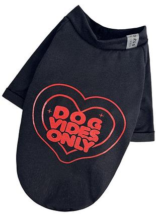 Футболка dog vibes черная f-92