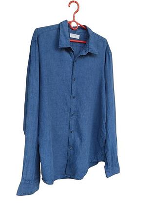 Чоловіча лляна сорочка uniqlo (100% premium linen)