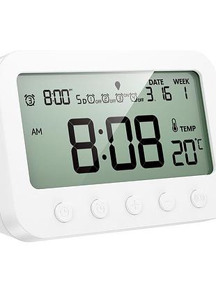 Термометр hoco indoor digital alarm clock with thermometer hx44