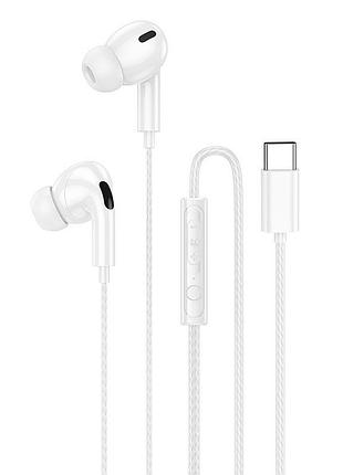 Наушники hoco rock digital wire control earphones with microphone type-c dm48 |1.2m, mic|