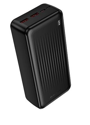Умб borofone clever pd fully compatible power bank bj80b 30000mah |2usb/type-c, 22.5w/3a, pd/qc|
