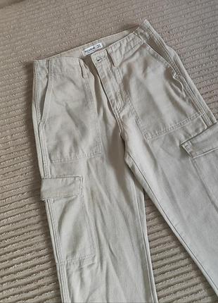 Брюки pull &amp; bear xs,s бежевые 3