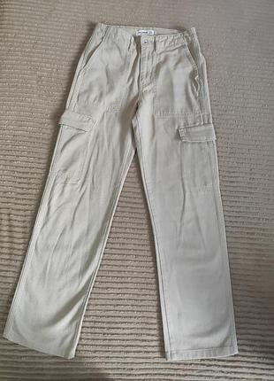 Брюки pull &amp; bear xs,s бежевые