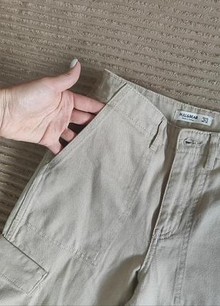 Брюки pull &amp; bear xs,s бежевые 7