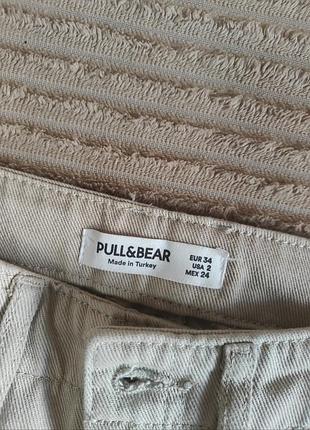 Брюки pull &amp; bear xs,s бежевые 8
