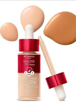 Тональна основа bourjois тон 52w  bourjois healthy mix clean &amp; vegan radiant serum foundation