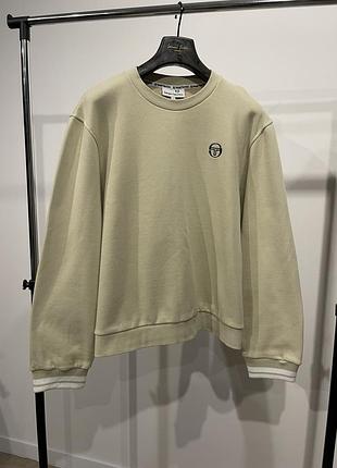 Оверсайз світшот sergio tacchini / світшот sergio tacchini (boxy fit) пісочний бежевий
