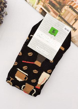 Жіночі шкарпетки "coffee" чорні