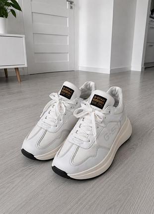 G-star originals — білі кросівки снікерси