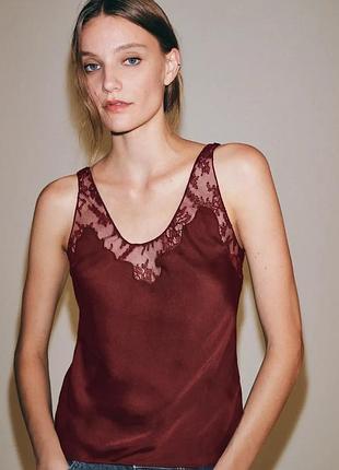 Топ zw collection в стиле белья с кружевом