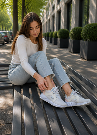 Стильні жіночі кросівки bench білі, легкі та дихаючі, р. 36