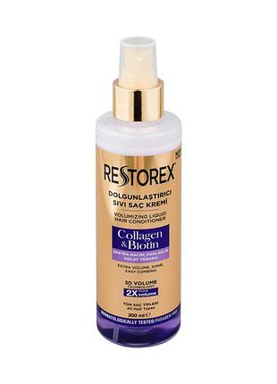 Кондиціонер-спрей що надає об'єм волоссю "колаген і біотин" restorex, 200 мл