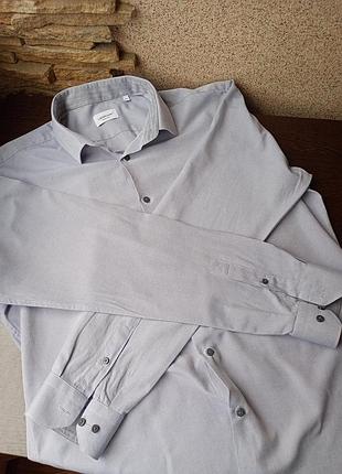 Мужская приталенная рубашка legraff slim fit (туречка) xxl