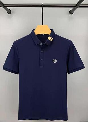 Футболка чоловіча поло синя, розміри s,l,xl