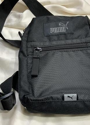 Сумка puma evoess front loader крос боді через плече чорна