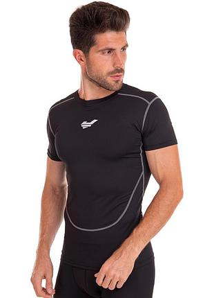 Футболка компрессионная с коротким рукавом мужская jason 912-j m-2xl черный