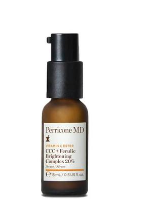 Потужна освітлювальна сироватка perricone md vitamin c ester ccc+ ferulic brightening complex 20% 15 мл