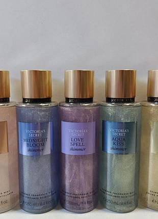 Парфюмированные спреи (мистины) для тела victoria’s secret с шиммером