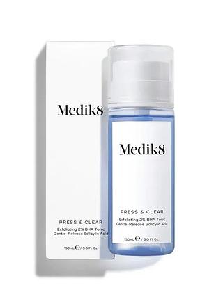 Відлущувальний тонік з саліциловою кислотою medik8 press & clear exfoliating tonic 150 мл