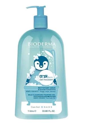 Bioderma abcderm gel moussant гель для душу дитячий 1 л.