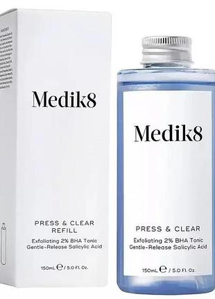 Щоденний відлущувальний bha-тонік medik8 press and clear refill 150 мл(без помпи)