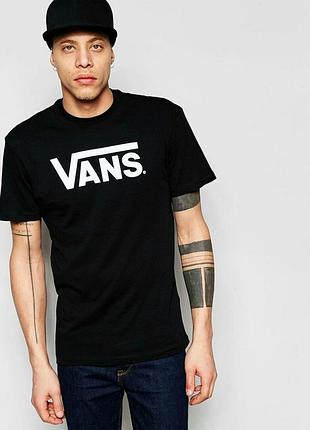 Мужская футболка vans черная унисекс ванс