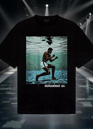 Мужская футболка muhammad ali унисекс манто manto fight boxing ufc mma wrestling muay thai али черная