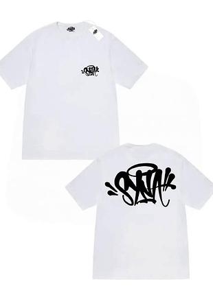 Мужские футболки syna world two sides logo унисекс черные белые sk8