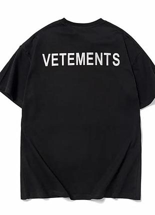 Мужская футболка vetements черная унисекс